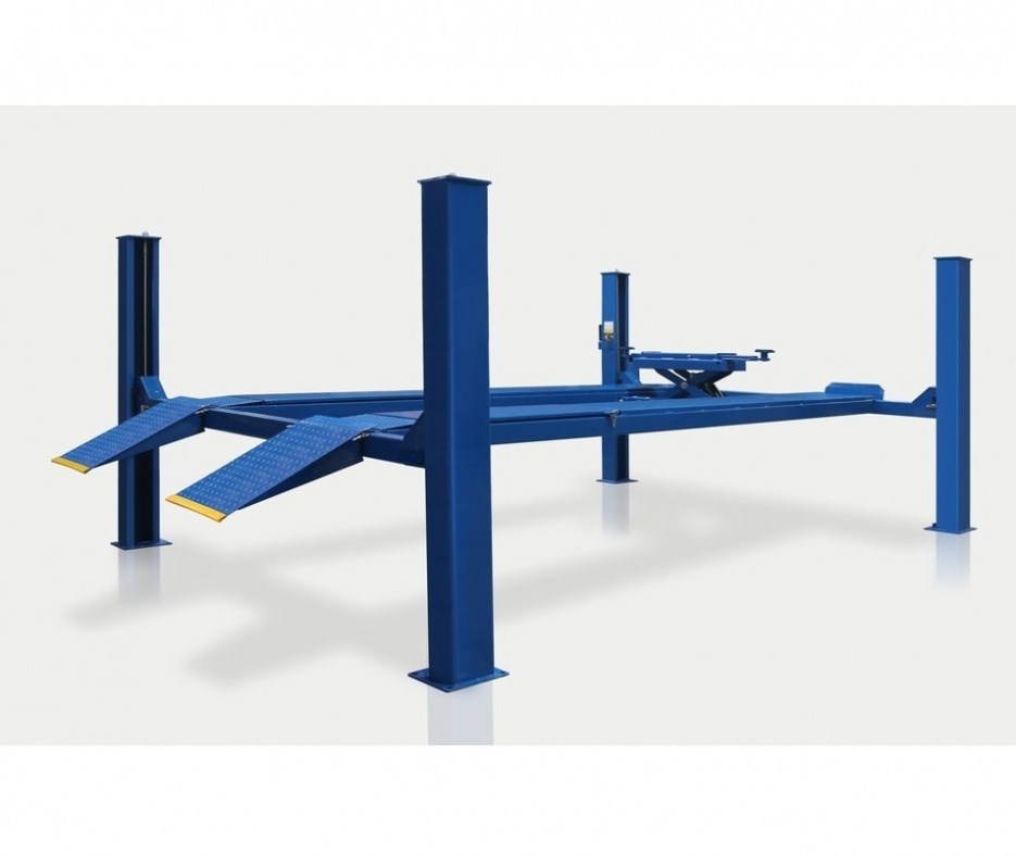 Четырехстоечный подъемник г/п 4т,эл/гидр. с траверсой, F4D-4